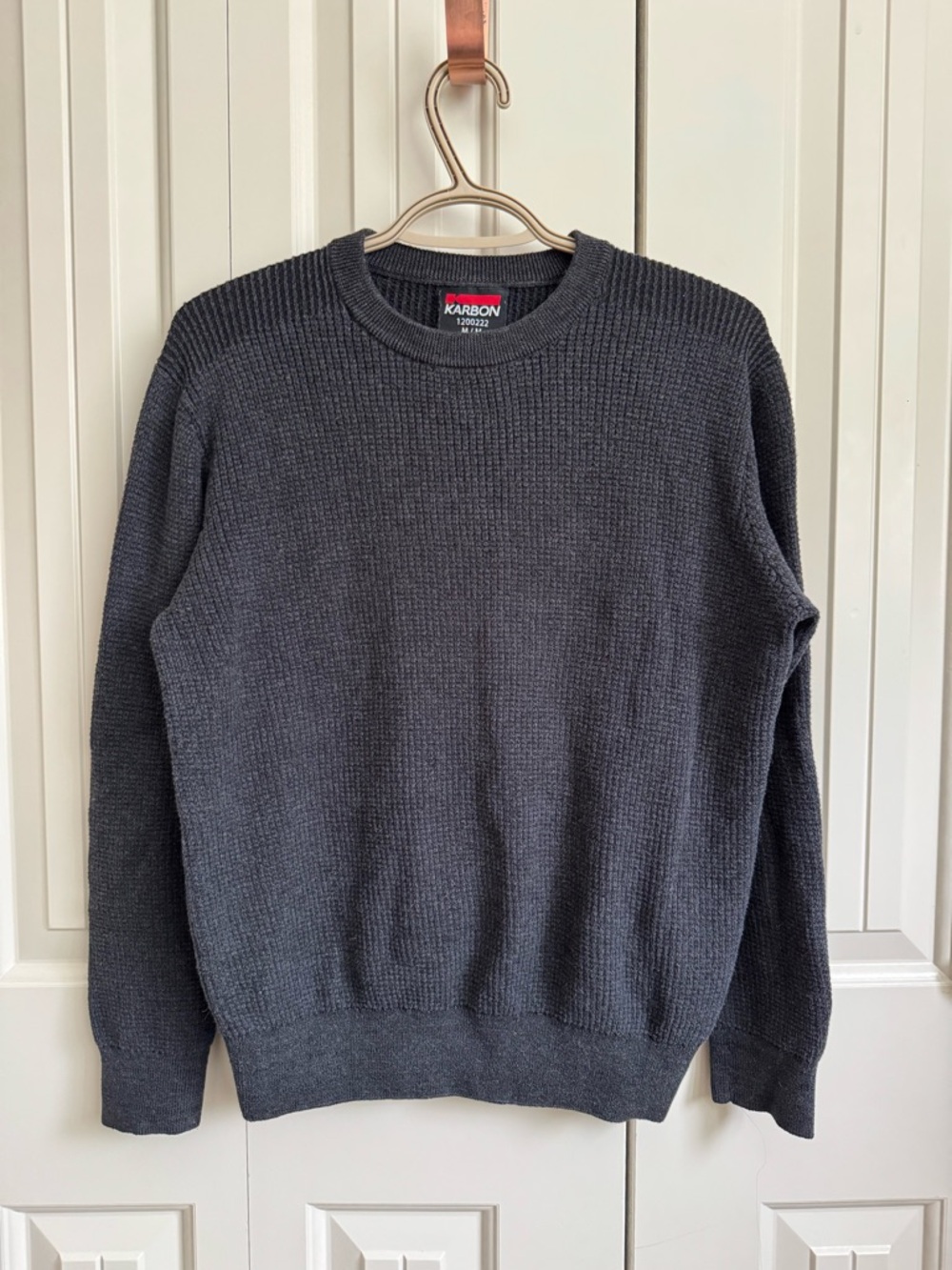 Men's Knitted Navy Crewneck Sweater